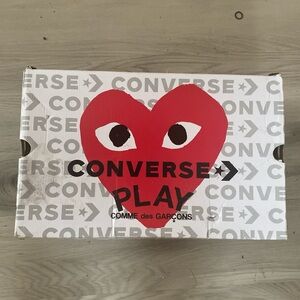 Comme des Garcons PLAY Grey and black Heart Sneakers